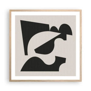 Een poster in een licht eiken lijst - Voor zelfassemblage - 60x60 cm