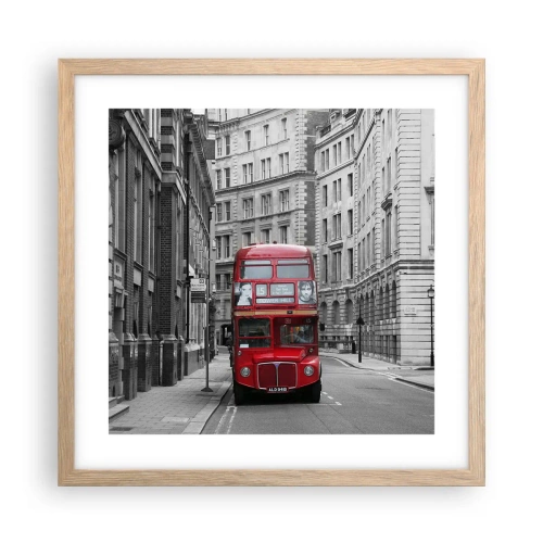 Een poster in een licht eiken lijst - Het dagelijkse leven hoeft niet grijs te zijn - 40x40 cm