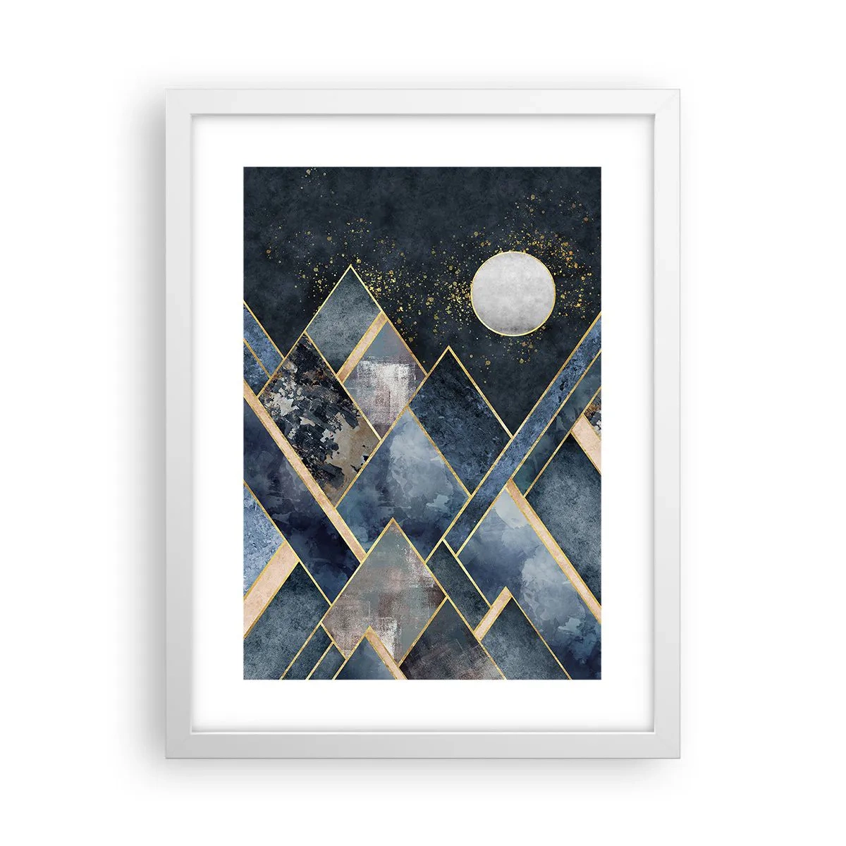 Poster in een witte lijst - Geometrisch landschap - 30x40 cm