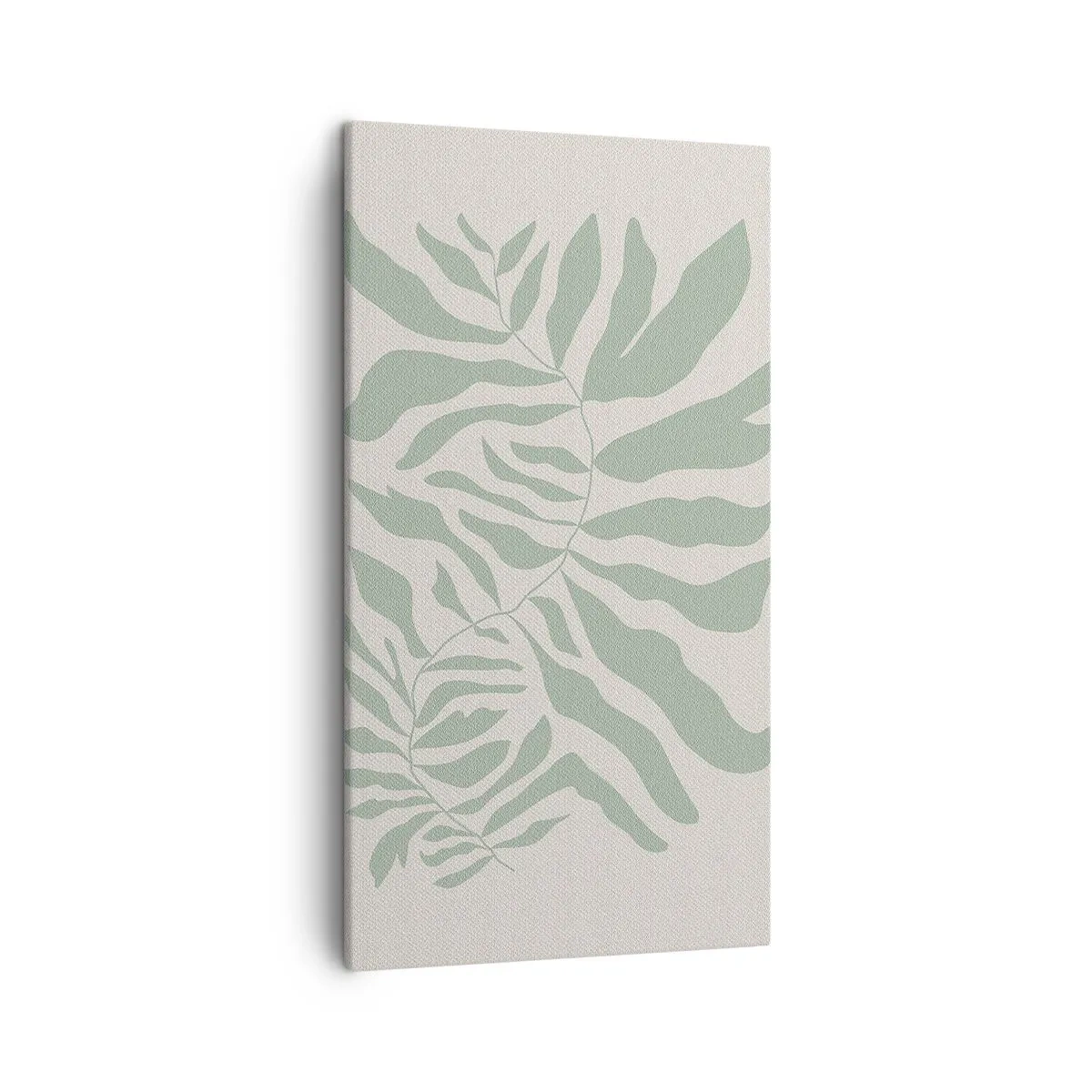 Schilderen op canvas - Smaragdgroene tak - 45x80 cm