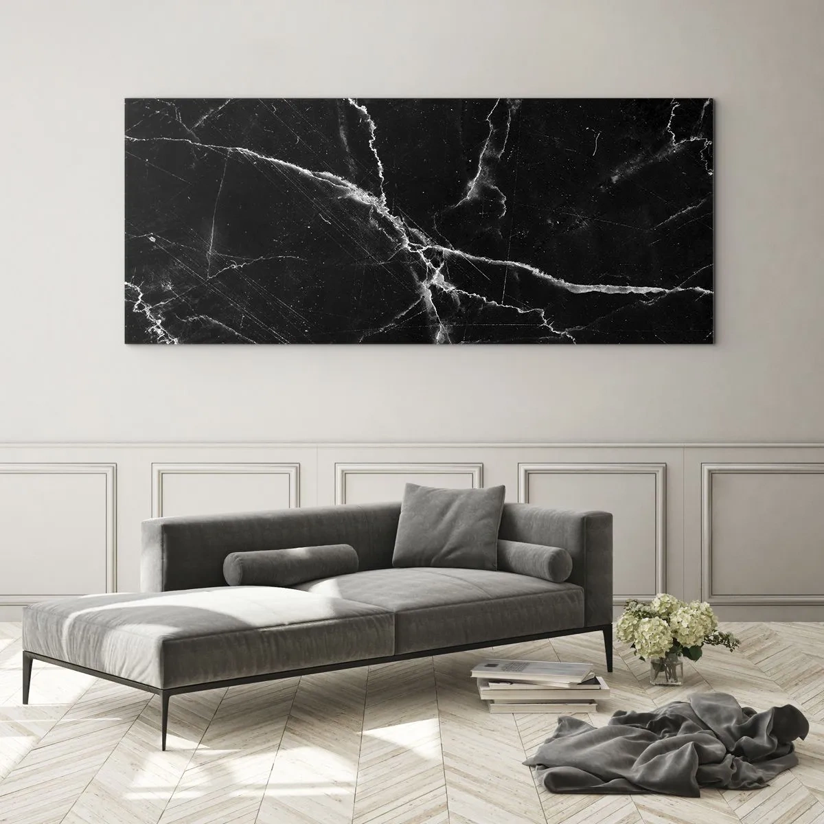 Schilderen op glas - Het geheime leven van steen - 140x50 cm