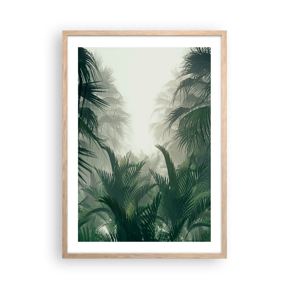 Een poster in een licht eiken lijst - Tropisch mysterie - 50x70 cm