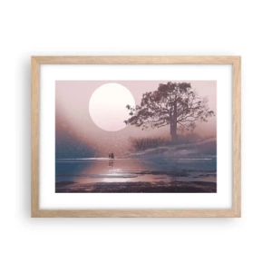 Een poster in een licht eiken lijst - nacht wonderen - 40x30 cm