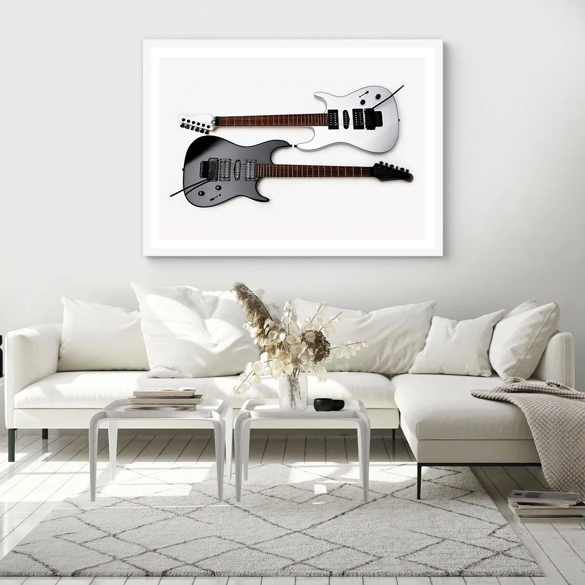 Poster in een witte lijst - Harmonie van vormen - 100x70 cm