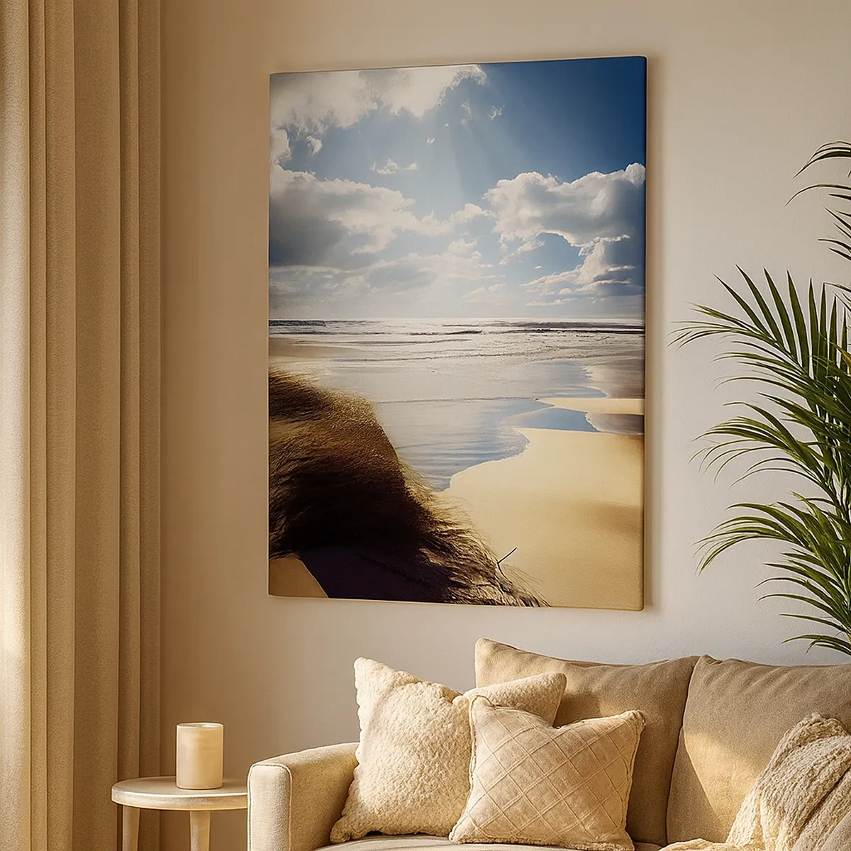 Schilderen op canvas - Strand, wild strand - 50x70 cm