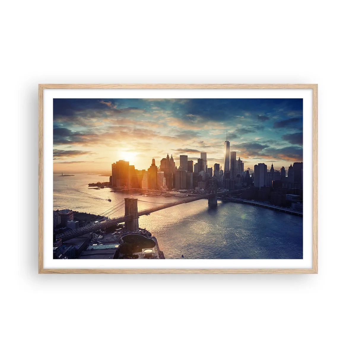 Een poster in een licht eiken lijst - Westers cultuurmonument - 91x61 cm