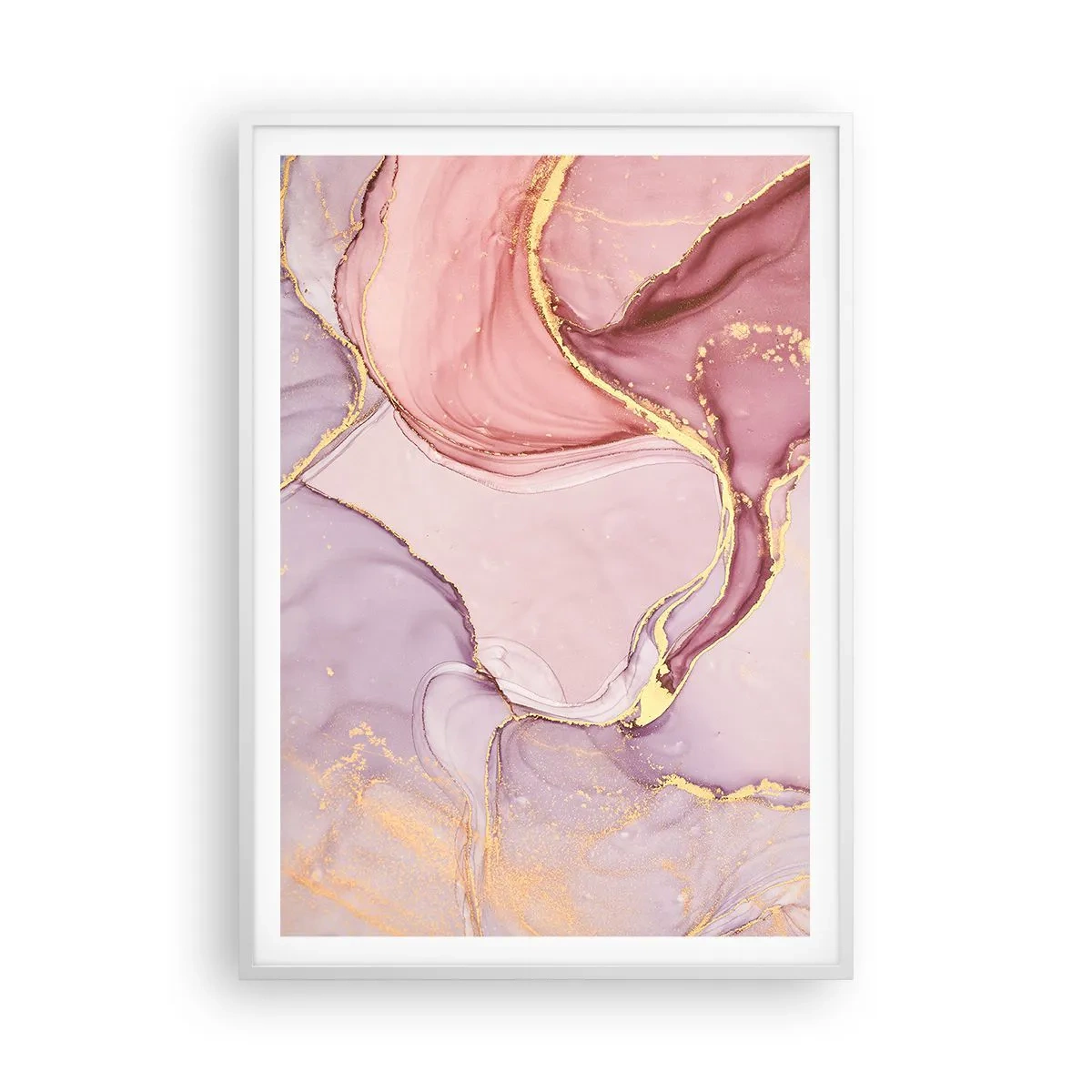 Poster in een witte lijst - Een streling van kleuren - 70x100 cm