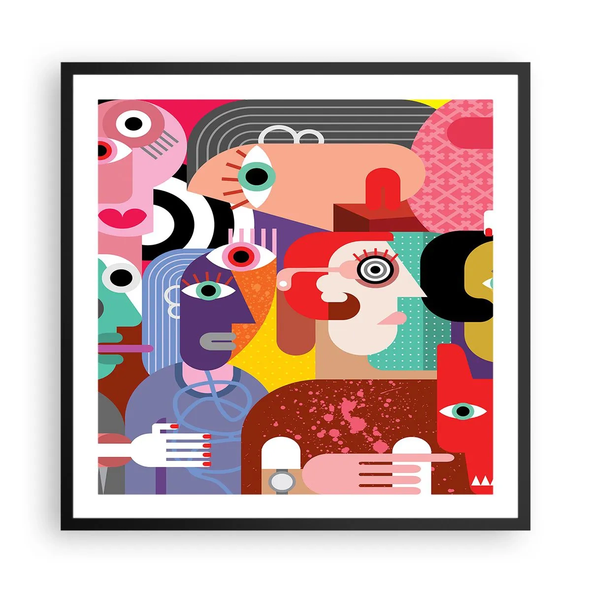 Poster in een zwarte lijst - Wij zijn van de heer Picasso - 60x60 cm