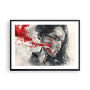 Poster in een zwarte lijst - In de dampen van absurditeit - 70x50 cm