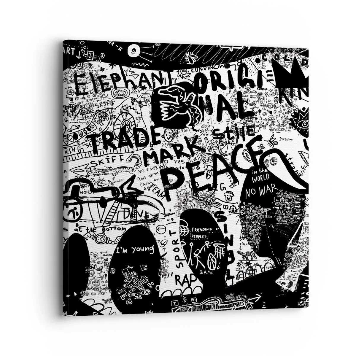 Schilderen op canvas - Rijke straatwereld - 30x30 cm