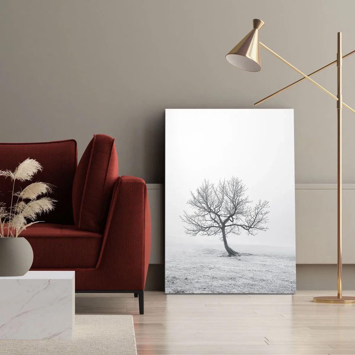 Schilderen op canvas - Tegen het niets - 50x70 cm