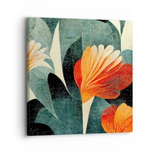 Schilderen op canvas - De hitte van de tropen en de koelte van het groen - 30x30 cm