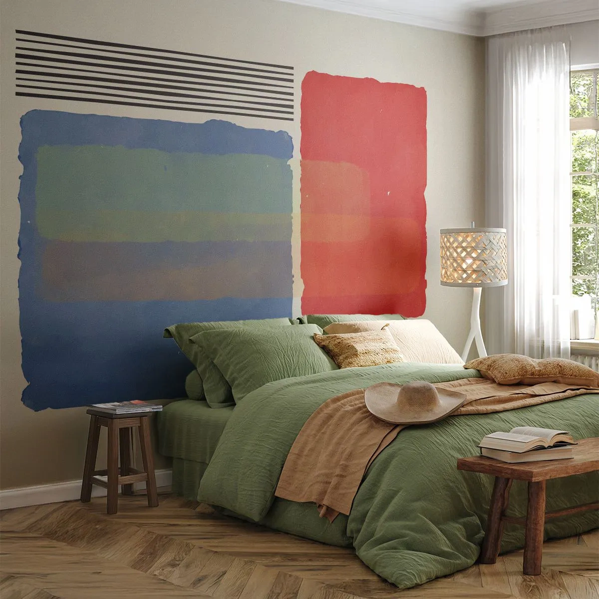 Fotobehang Premium Canvas - De geest en de letter van de geometrie - Abstractie, Deel, Moderne kunst. - 350x256 cm