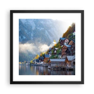 Poster in een zwarte lijst - Alpine sfeer - 40x40 cm