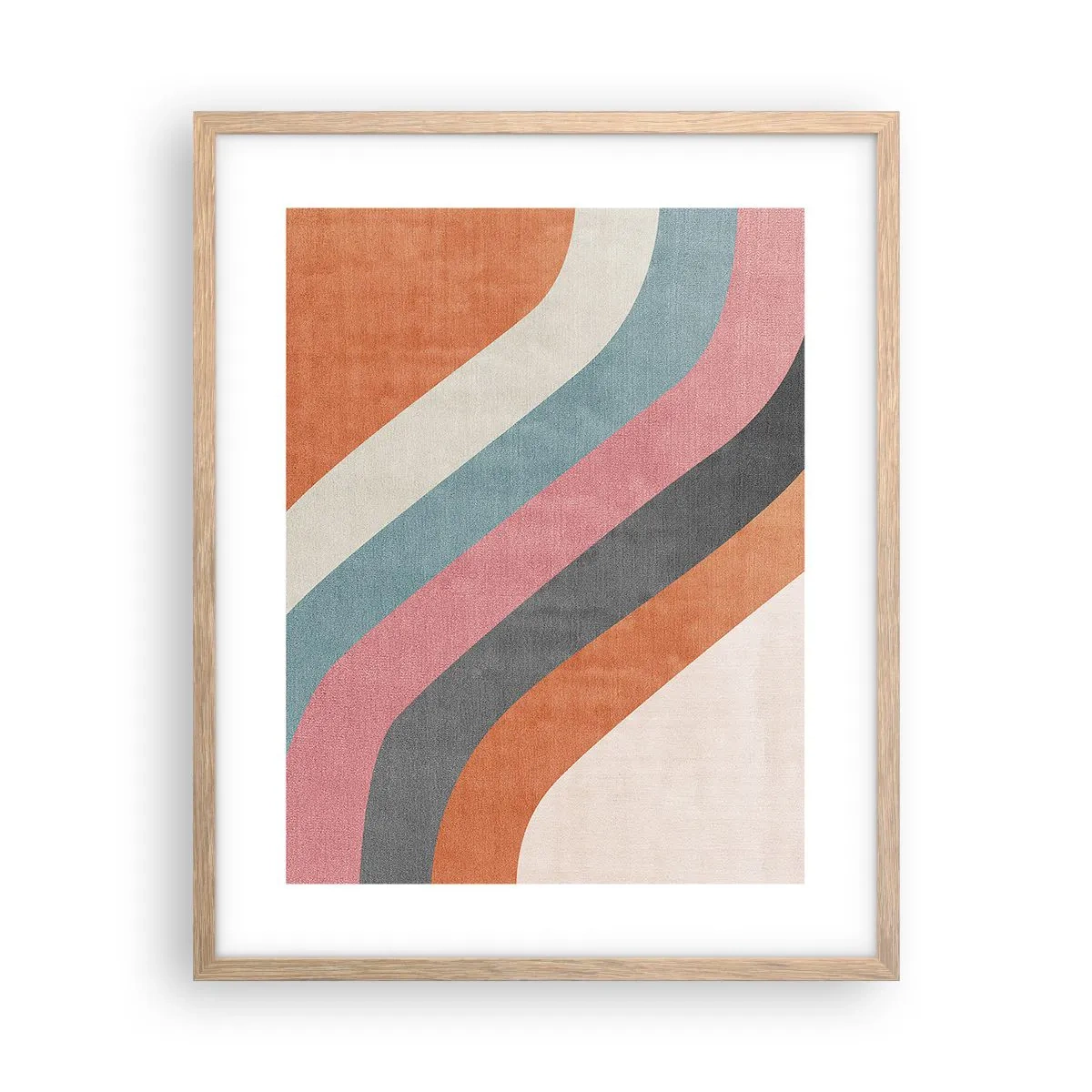 Een poster in een licht eiken lijst - Diagonale compositie – beweging - 40x50 cm