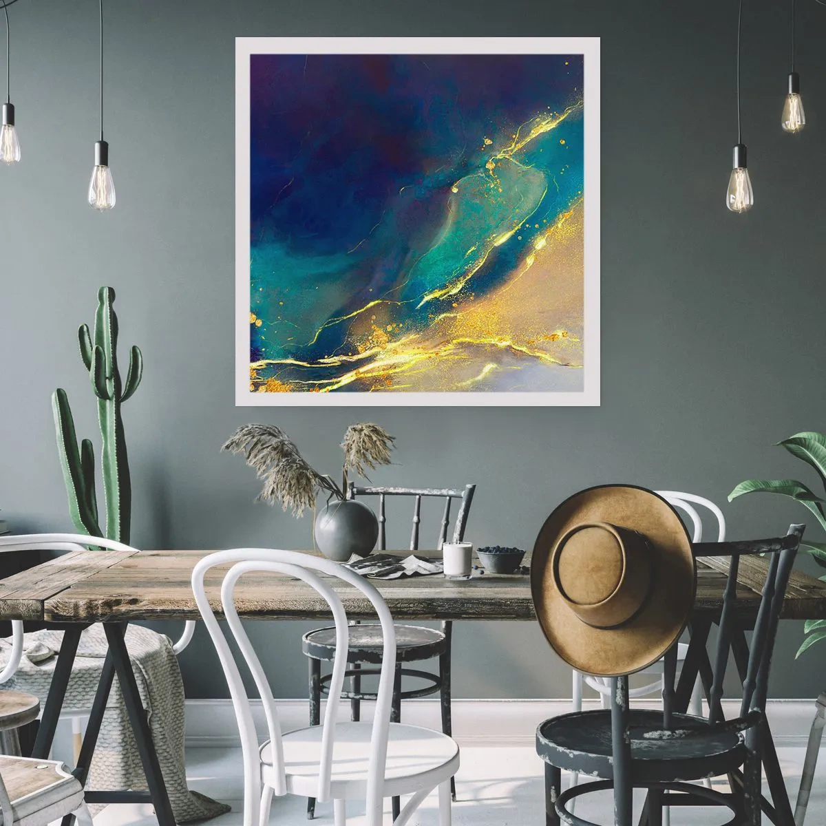 Poster - De gouden poel - 30x30 cm