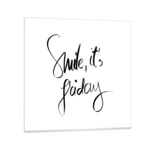 Schilderen op glas - Echte vreugde - 30x30 cm