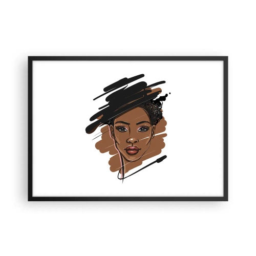 Poster in een zwarte lijst - Zoet als chocolade - 70x50 cm