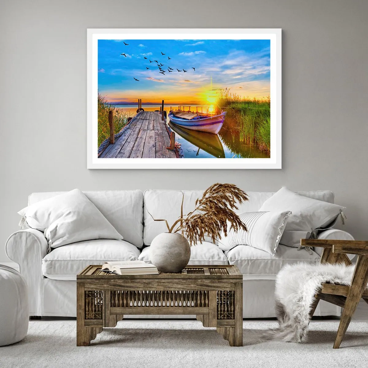 Poster in een witte lijst - Ik zie je morgen - 50x50 cm