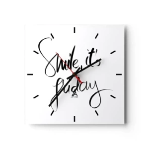 Wandklok - Klok - Echte vreugde - 40x40 cm