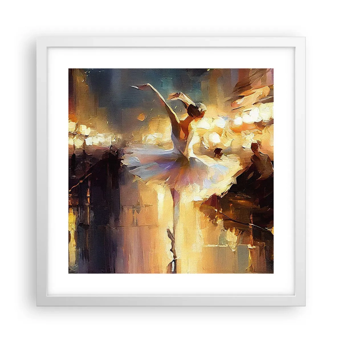 Poster in een witte lijst - Wonder op straat - 40x40 cm