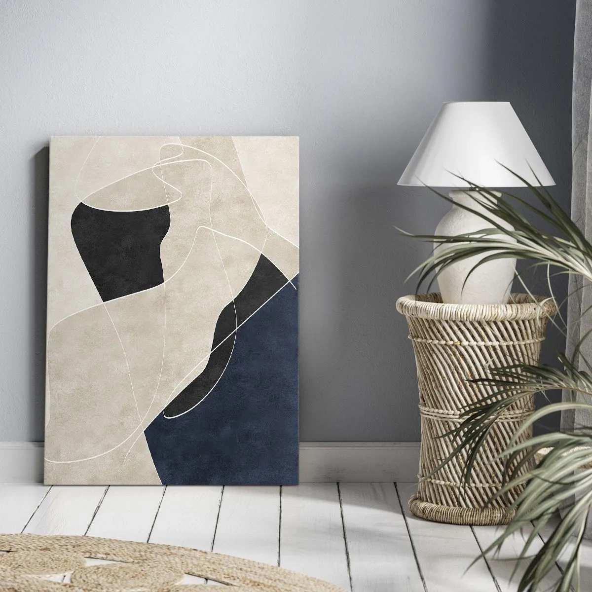 Schilderen op canvas - Abstracte compositie – kleurcontrast - 50x70 cm