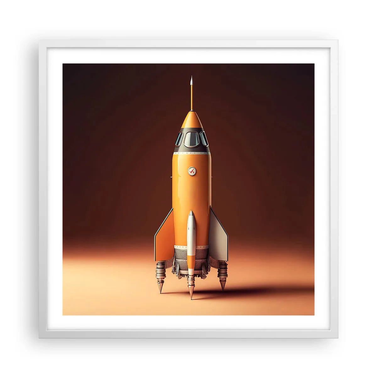 Poster in een witte lijst - Het begint met een droom - 60x60 cm