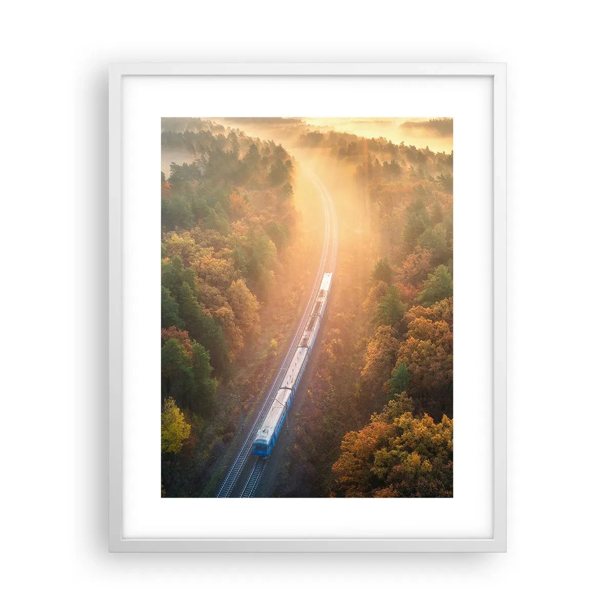 Poster in een witte lijst - Herfst reis - 40x50 cm