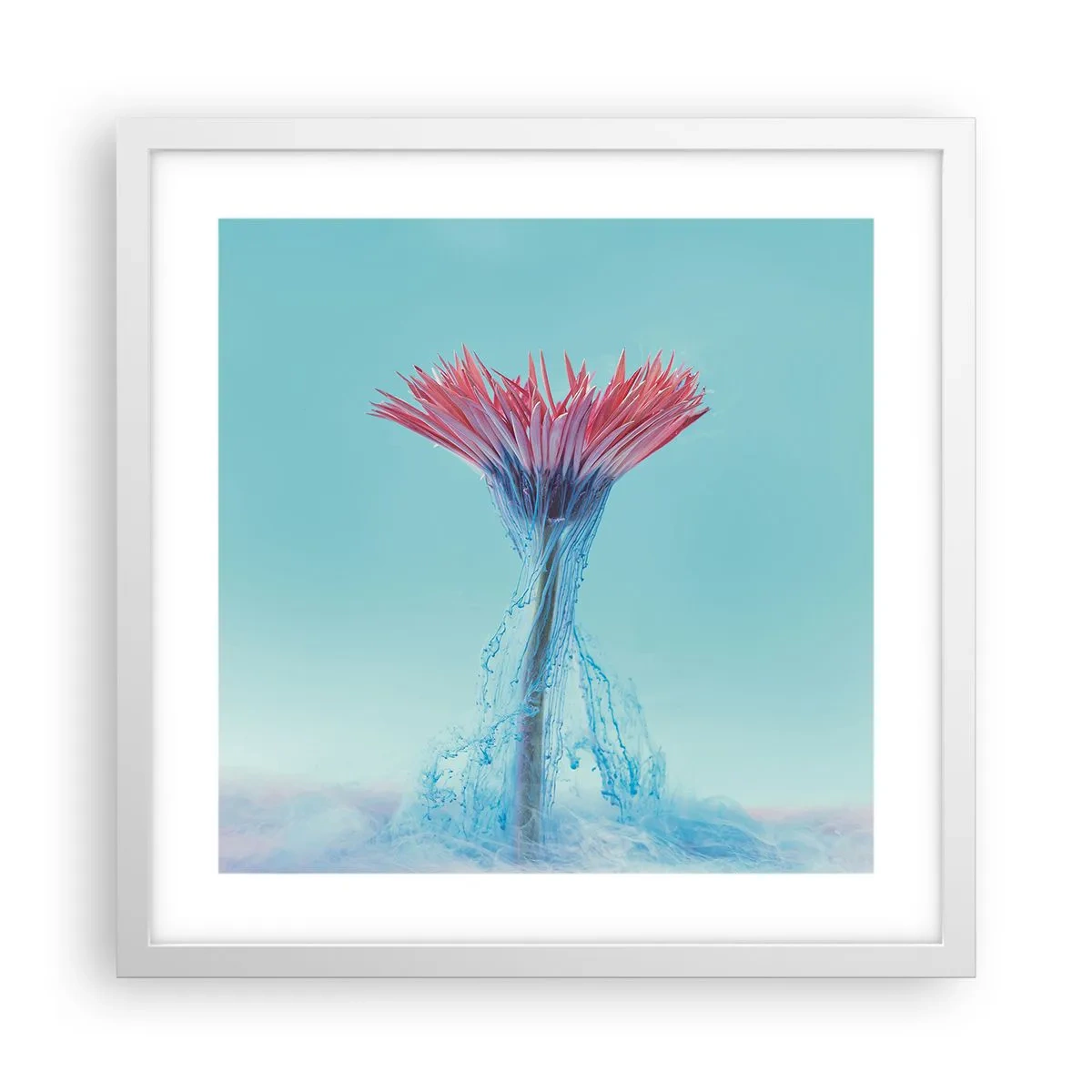 Poster in een witte lijst - In een verkwikkende omhelzing - 40x40 cm