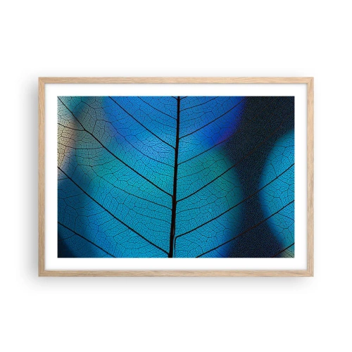 Een poster in een licht eiken lijst - Ingewikkelde constructie - 70x50 cm