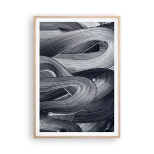 Een poster in een licht eiken lijst - De vloeibaarheid van de werkelijkheid - 70x100 cm