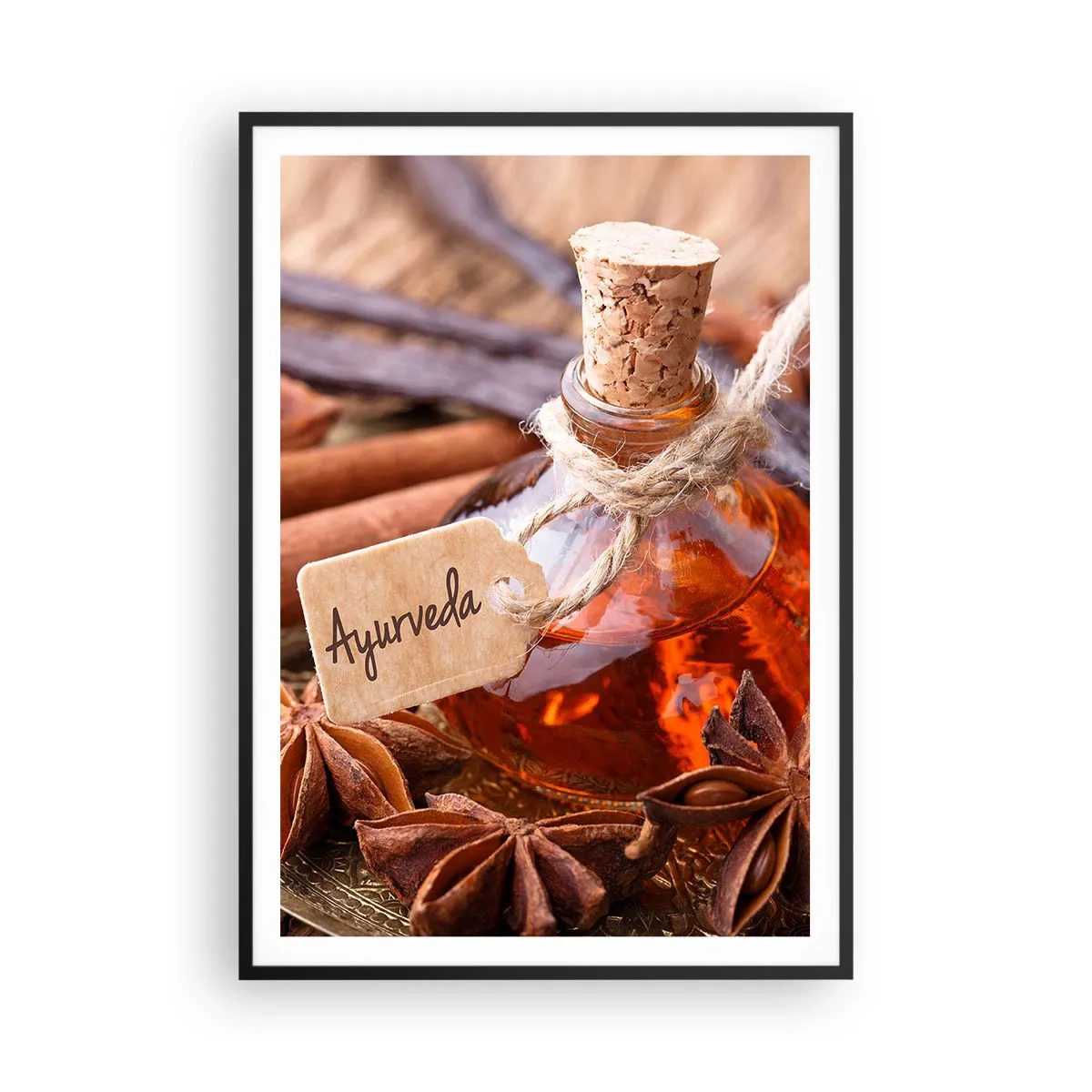 Poster in een zwarte lijst - Naar de eenheid van lichaam en geest - 70x100 cm