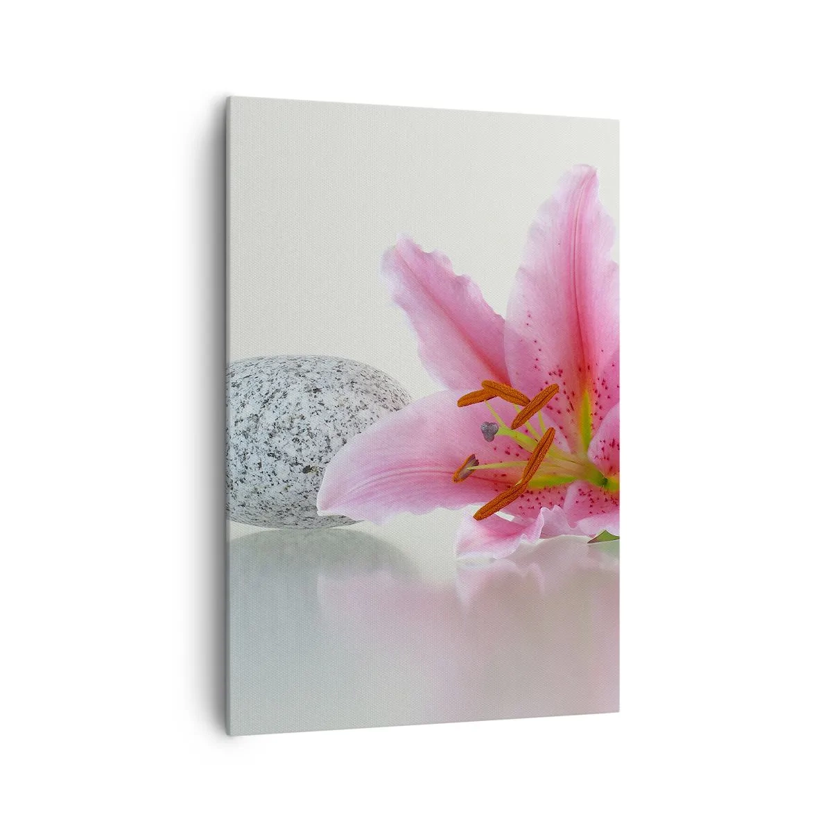 Schilderen op canvas - Een studie in roze, grijs en wit - 70x100 cm