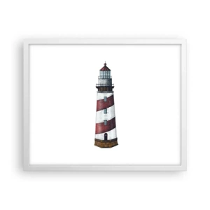 Poster in een witte lijst - Altijd op zijn hoede - 50x40 cm