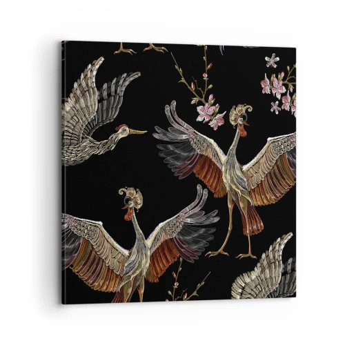 Schilderen op canvas - Een sprookjesvogel - 70x70 cm