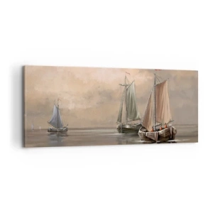 Schilderen op canvas - De terugkeer van zeelieden - 100x40 cm
