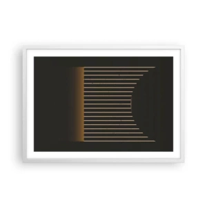Poster in een witte lijst - Verken de duisternis - 70x50 cm