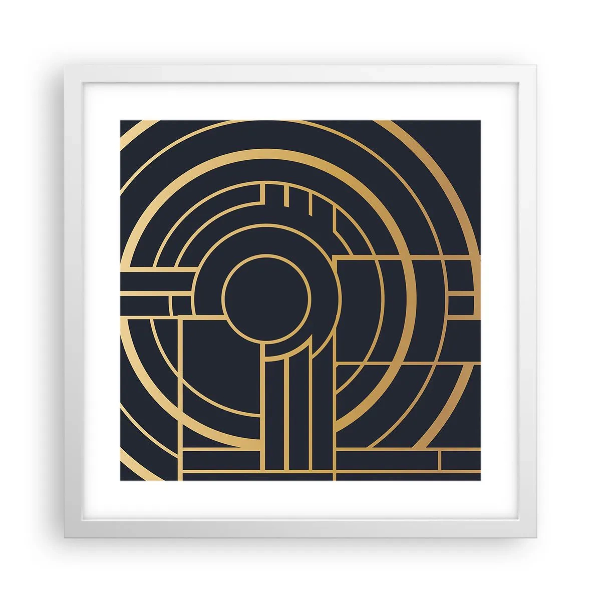 Poster in een witte lijst - Draaien van dingen - 40x40 cm