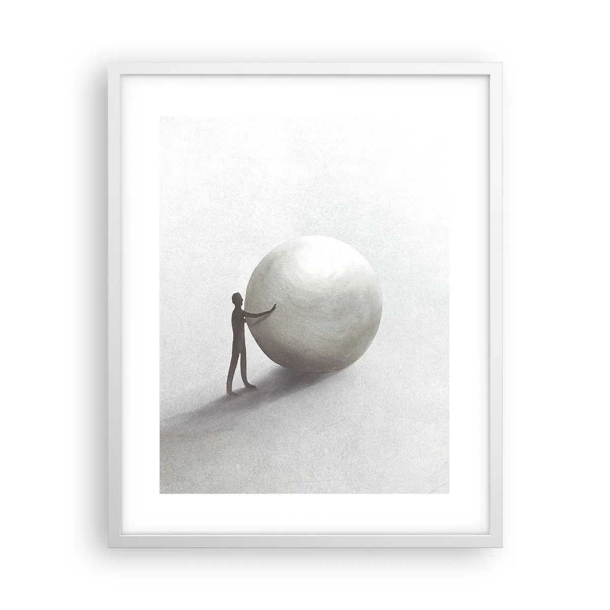 Poster in een witte lijst - Het spel van het leven - 40x50 cm