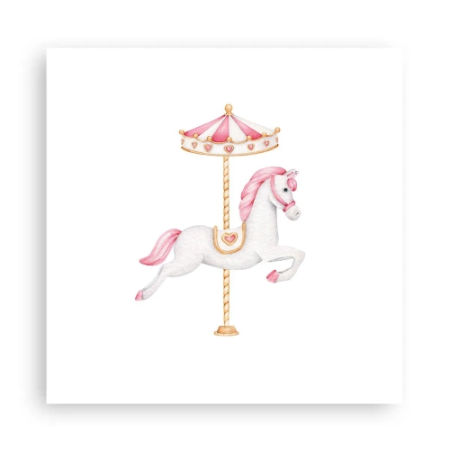 Poster - Hij raakte de grond rennend - 30x30 cm