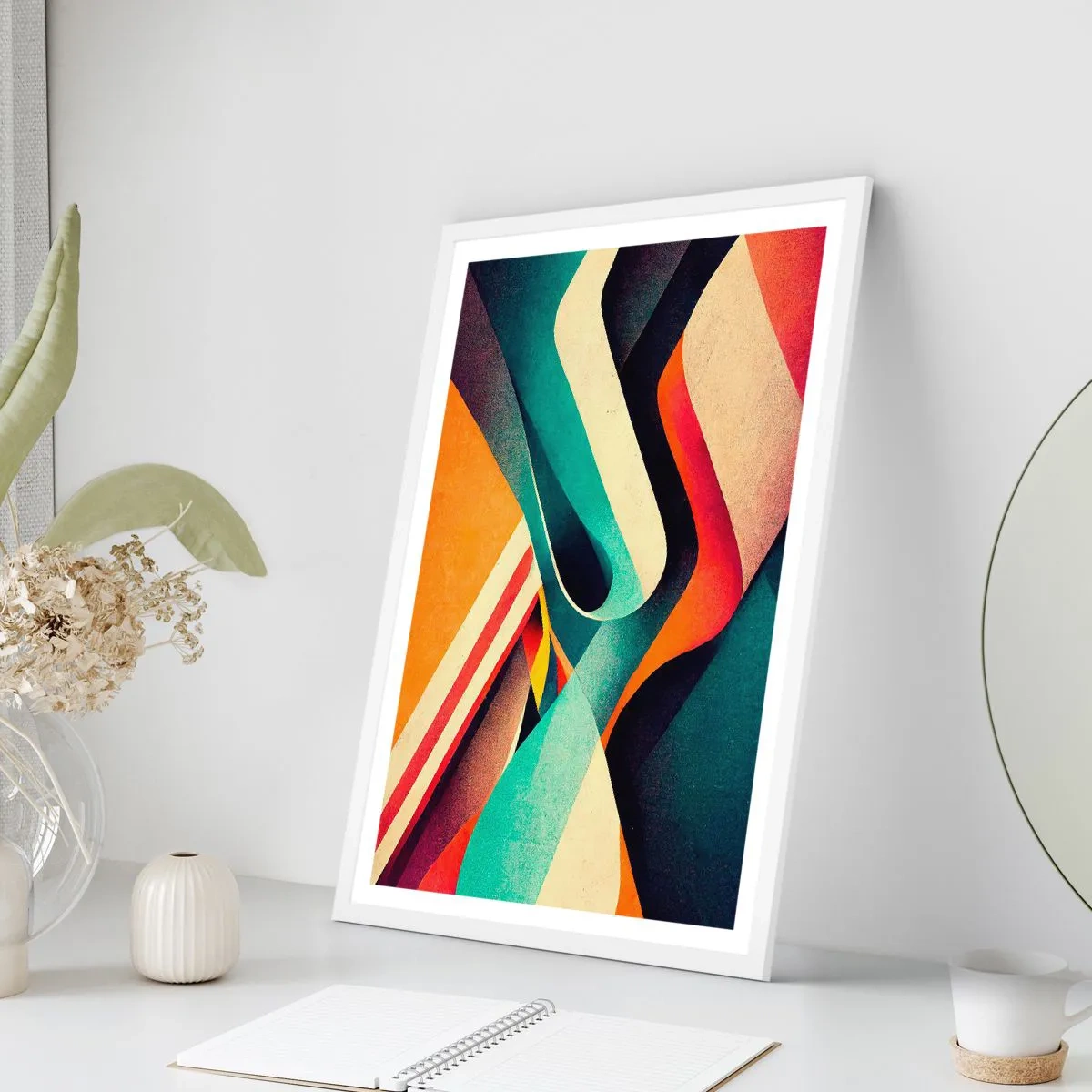 Poster in een witte lijst - Intensieve compositie - 70x100 cm