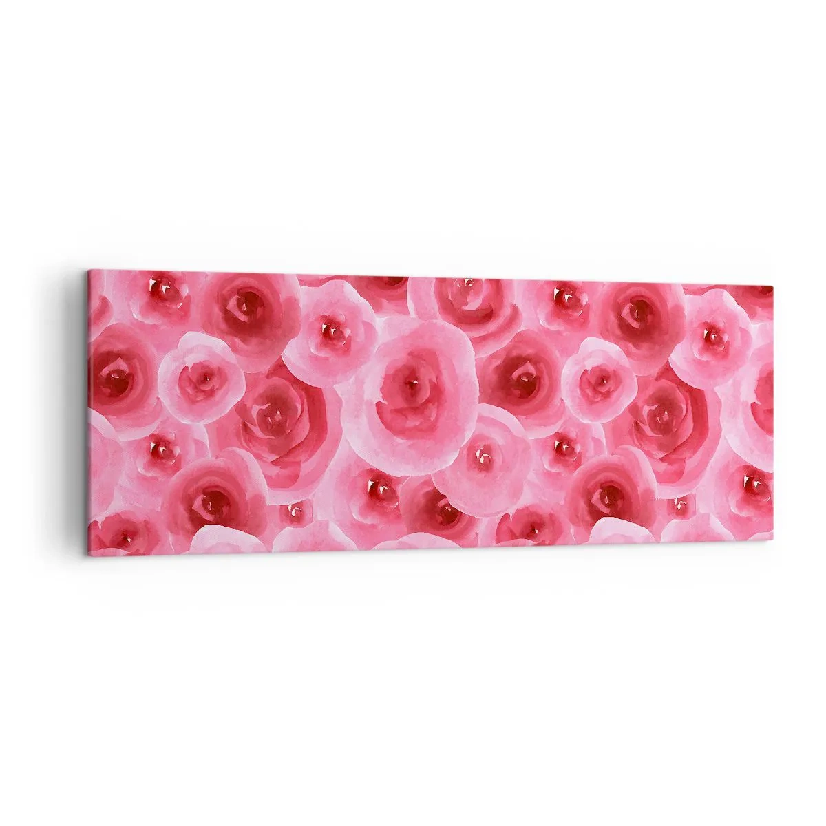 Schilderen op canvas - Rozen onder en boven - 140x50 cm