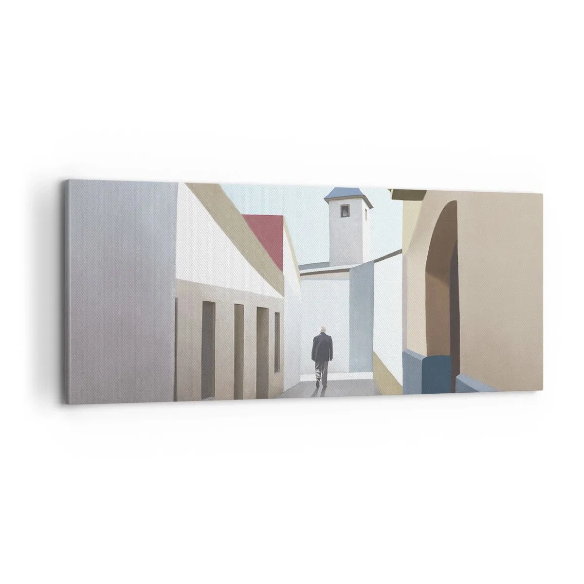 Schilderen op canvas - Een zonnige wandeling - 100x40 cm