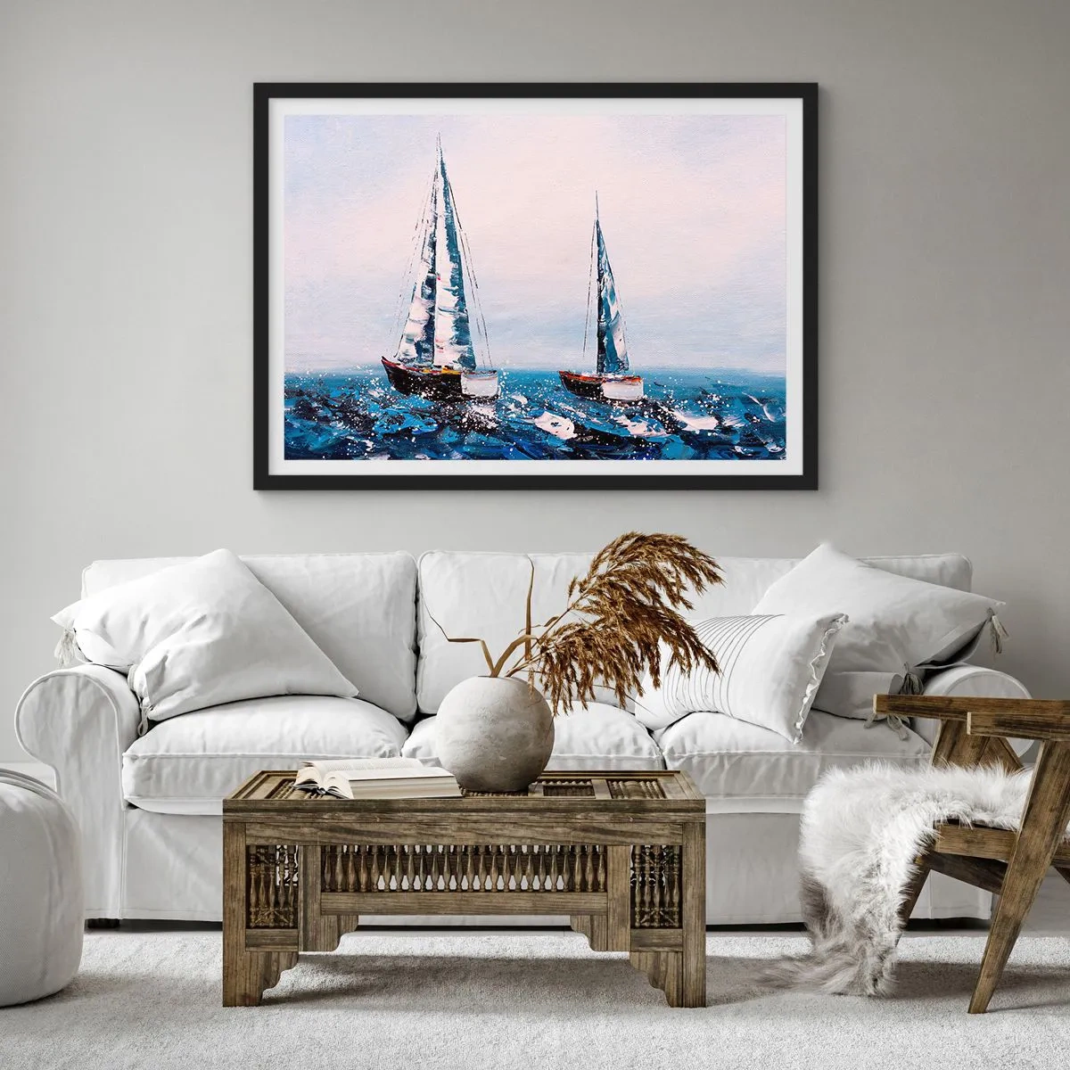 Poster in een zwarte lijst - Broederschap van de wind - 40x30 cm