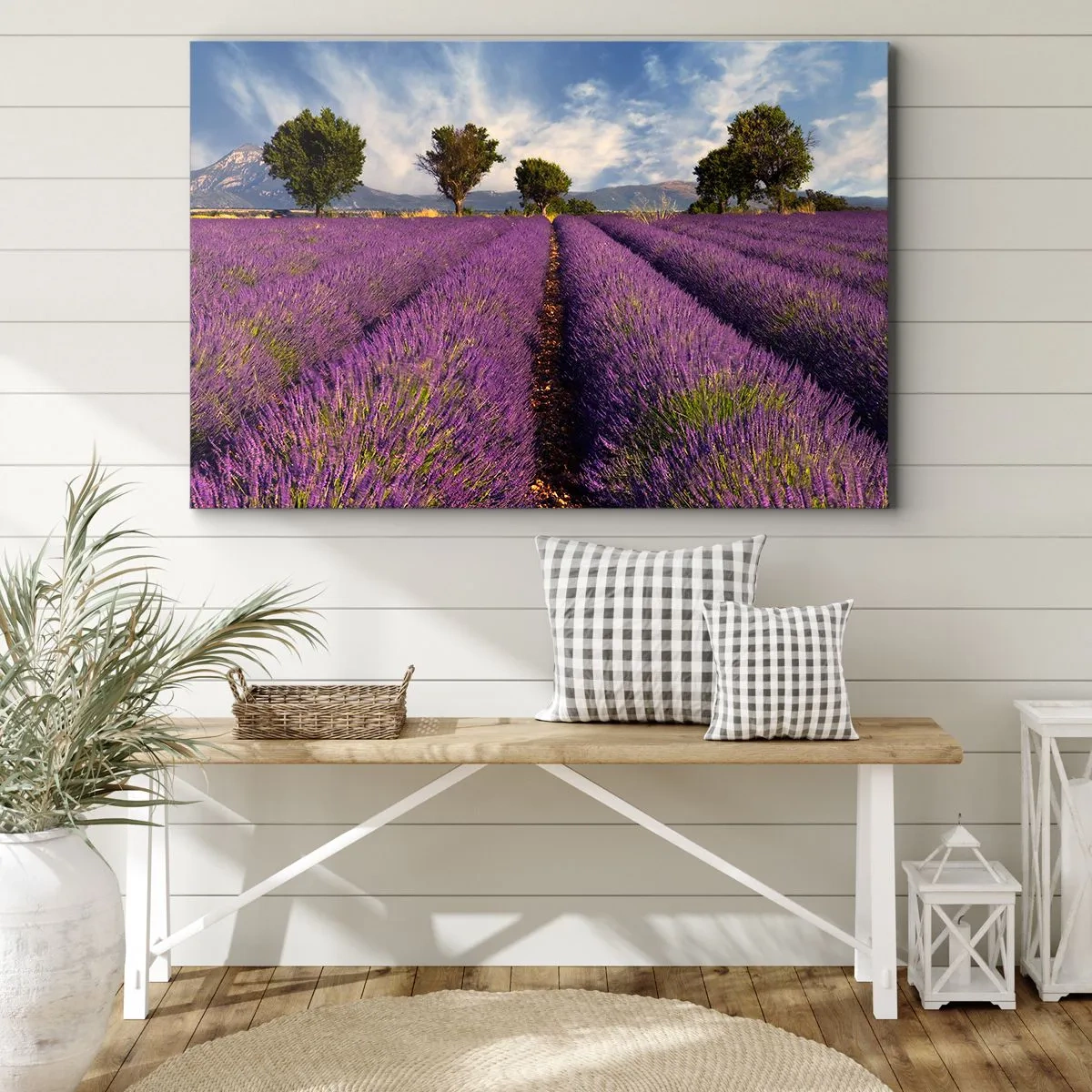 Schilderen op canvas - Lavendel velden - 120x80 cm
