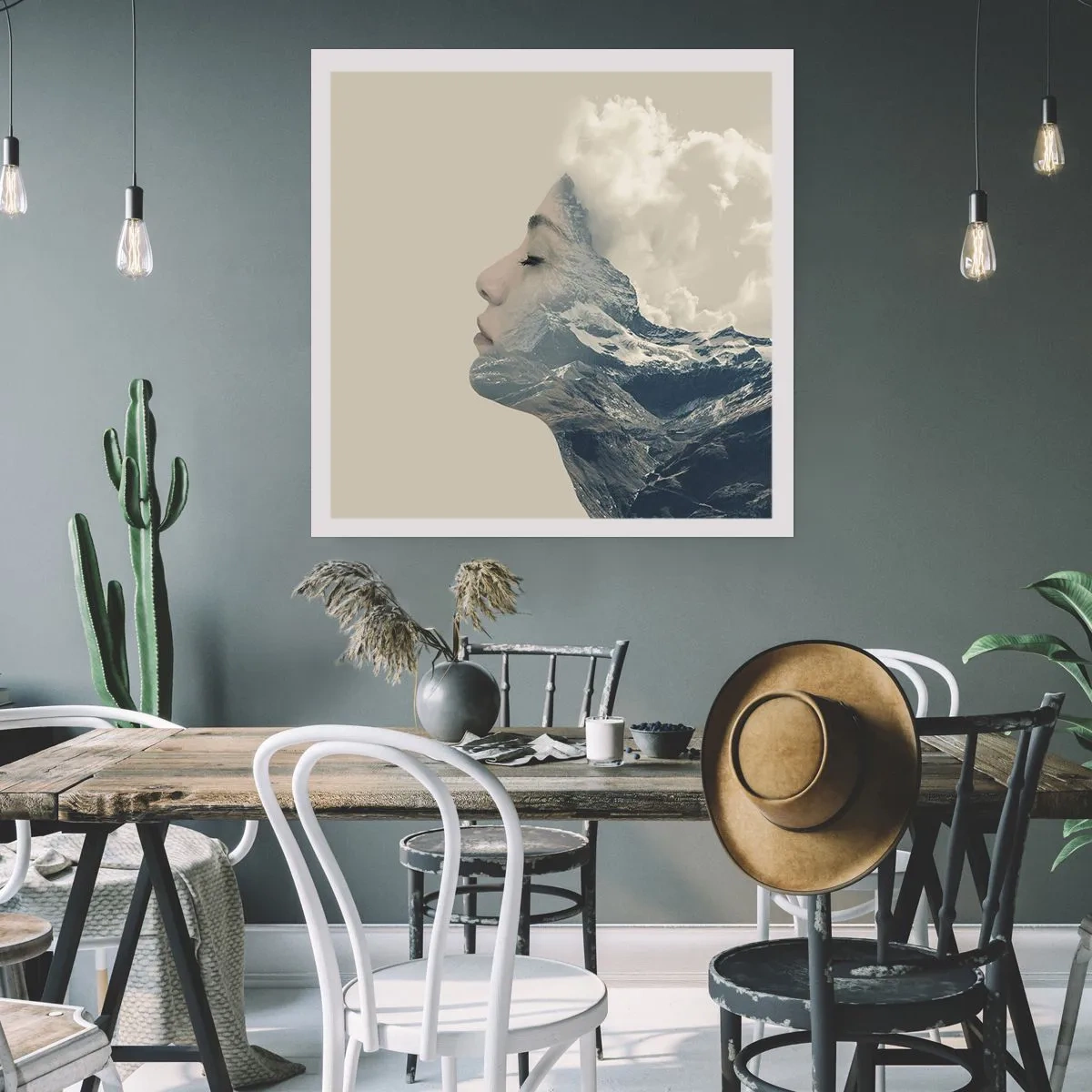 Poster - De schoonheid van de elementen - 50x50 cm