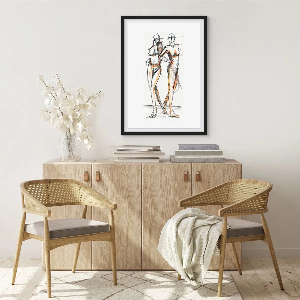 Poster in een zwarte lijst - Een studie van genade - 61x91 cm