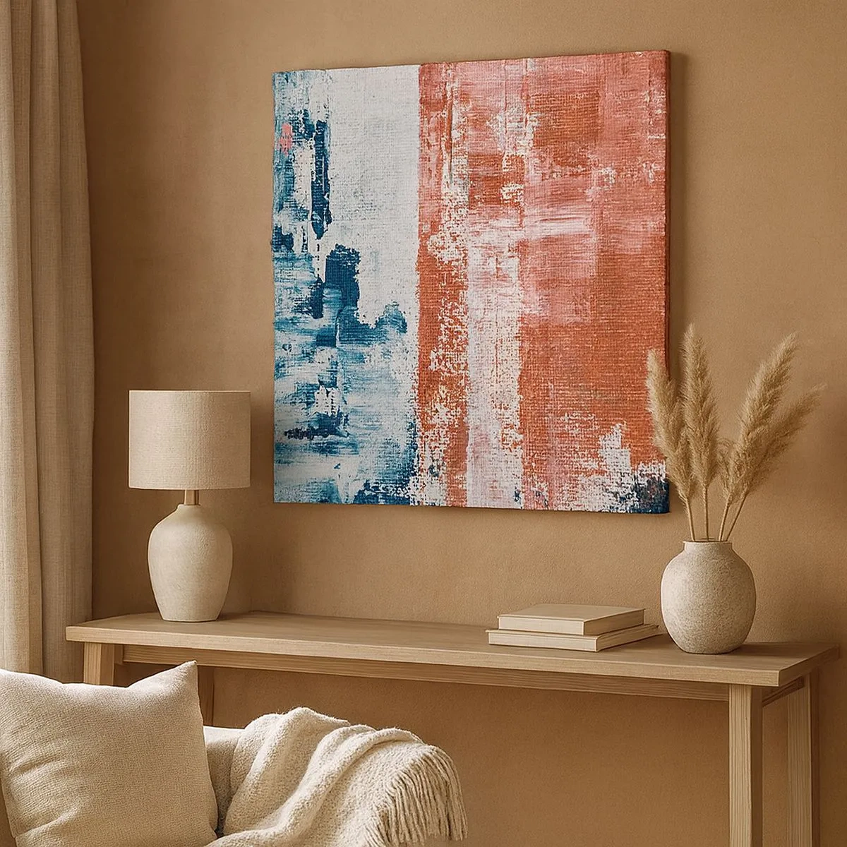 Schilderen op canvas - Fifty Fifty abstract - 30x30 cm