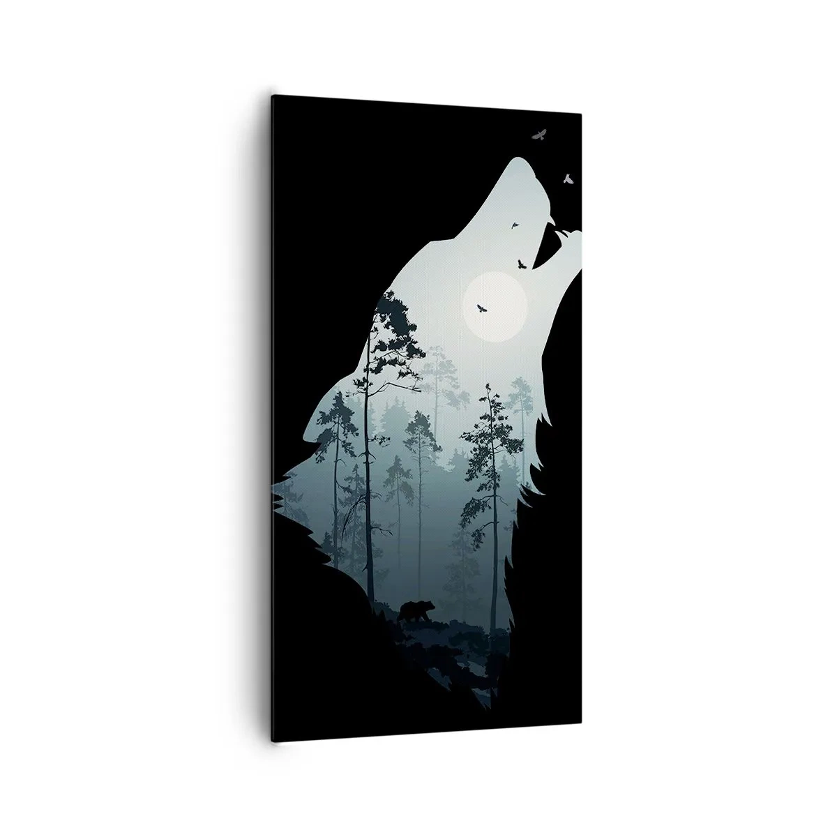 Schilderen op canvas - De stem van de bosnacht - 65x120 cm