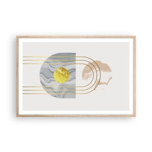 Een poster in een licht eiken lijst - Helderheid en schittering - 91x61 cm